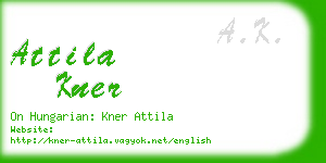 attila kner business card